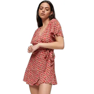 Vestido de embrulho feminino Superdry Vintage image-0