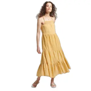 Vestido de camisola de renda comprida Superdry Vintage image-0