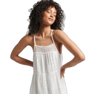 Vestido de camisola de renda comprida feminina Superdry Vintage image-3