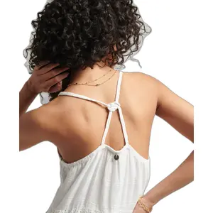 Vestido de camisola de renda comprida feminina Superdry Vintage image-6