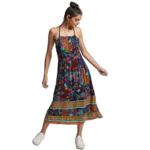 Vestido de camisola comprido feminino Superdry Vintage image-0