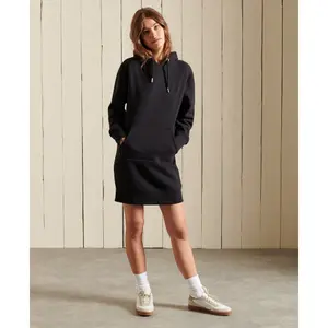 Robe sweat à capuche brodée femme Superdry Vintage Logo image-1