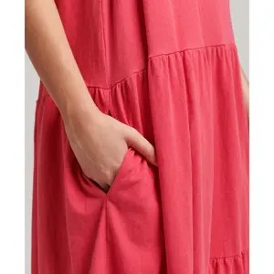 Vestido de camisola feminina de comprimento médio Superdry Vintage image-3