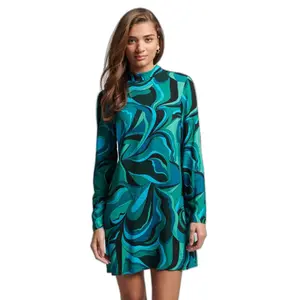 Robe courte imprimée manches longues femme Superdry image-1