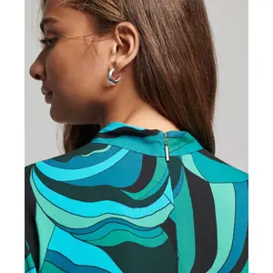 Robe courte imprimée manches longues femme Superdry image-5