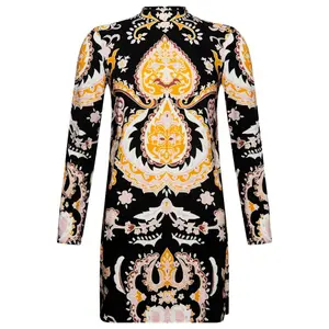 Vestido curto estampado de manga comprida para mulher Superdry image-0