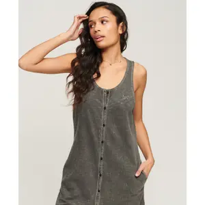 Vestido feminino de jersey com botões e comprimento médio Superdry Vintage image-3