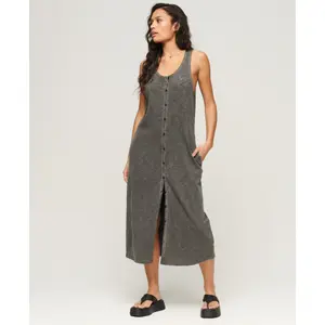 Vestido feminino de jersey com botões e comprimento médio Superdry Vintage image-1