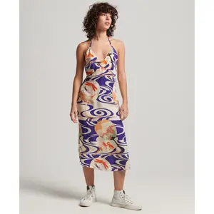 Robe nuisette mi-longue à dos nu femme Superdry image-1