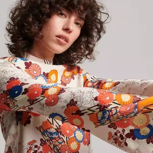 Vestido corto de mujer con mangas largas Superdry image-3