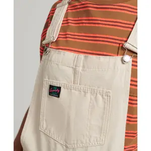 Damskie ogrodniczki z bawełny organicznej Superdry Vintage image-5