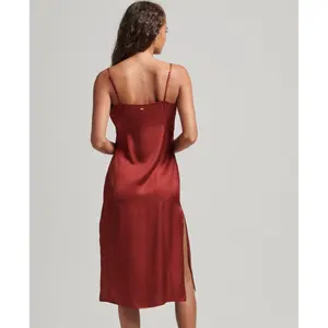 Women's satin mid-length camisole dress Superdry image-3