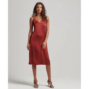 Women's satin mid-length camisole dress Superdry image-2