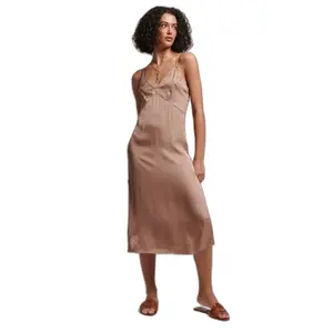 Camisole-Kleid halblang Satin Damen Superdry Studios image-1