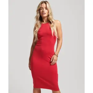 Formpressad midilång klänning i jersey med t-rygg för kvinnor Superdry image-3