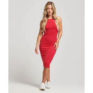 Formpressad midilång klänning i jersey med t-rygg för kvinnor Superdry image-2