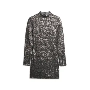 Short high-neck sequin dress for women Superdry image-0