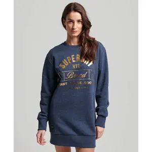 Robe sweat en jersey à logo métallisé femme Superdry Luxe image-2