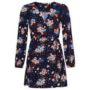 Women's short printed wrap dress Superdry image-0