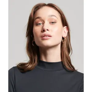 Women's short jersey sweater dress with funnel neck Superdry image-3