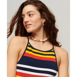 Women's mid-length striped jersey camisole dress Superdry image-3