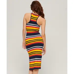 Women's mid-length striped jersey camisole dress Superdry image-1