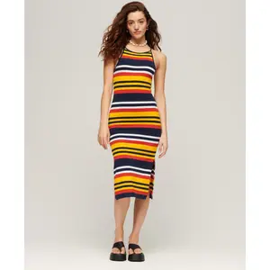 Women's mid-length striped jersey camisole dress Superdry image-0