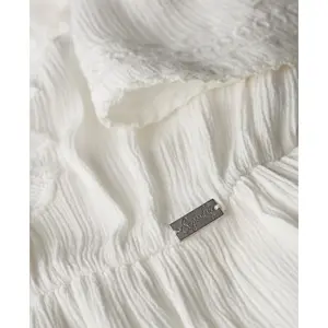 Vestito donna ricamato con volant di lunghezza midi Superdry image-5