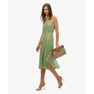 Vestido caraco midi con botones estampado para mujer Superdry image-3