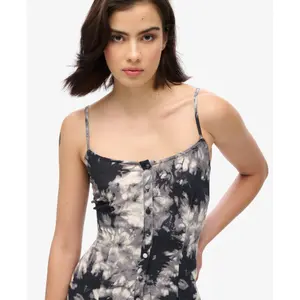 Vestido caraco midi con botones estampado para mujer Superdry image-4