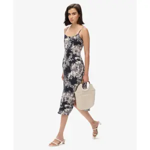 Vestido caraco midi con botones estampado para mujer Superdry image-3