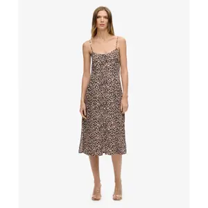 Vestido caraco midi con botones estampado para mujer Superdry image-1