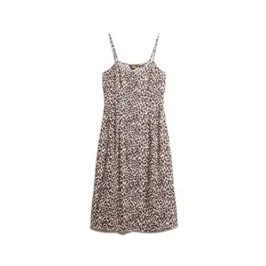 Vestido caraco midi con botones estampado para mujer Superdry image-0