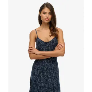 Vestido caraco midi con botones estampado para mujer Superdry image-4