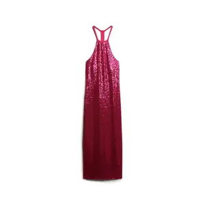 Sequin mid-length dress with swimmer back for women Superdry image-0