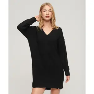 Women's v-neck knit sweater dress Superdry image-2