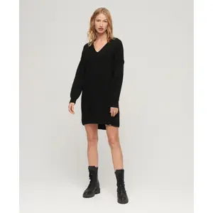 Women's v-neck knit sweater dress Superdry image-1