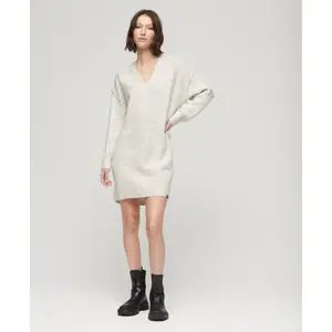 Women's v-neck knit sweater dress Superdry image-1