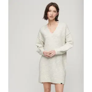 Women's v-neck knit sweater dress Superdry image-2
