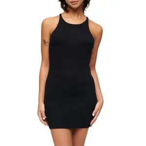 Vestido de tirantes con canalé bordado para mujer Superdry image-1