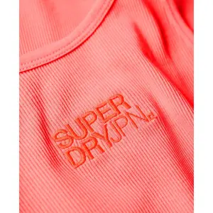 Vestido de tirantes con canalé bordado para mujer Superdry image-6