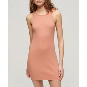 Vestido de tirantes con canalé bordado para mujer Superdry image-2