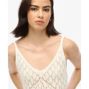 Vestido corto de tirantes de crochet para mujer Superdry image-4