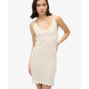 Vestido corto de tirantes de crochet para mujer Superdry image-6