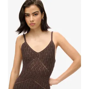 Vestido corto de ganchillo mujer Superdry image-5