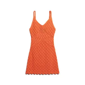 Vestido corto de ganchillo mujer Superdry image-5