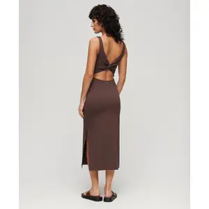 Dames midi-jurk met gedraaid rugpand van jersey Superdry image-4