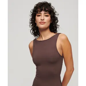 Dames midi-jurk met gedraaid rugpand van jersey Superdry image-5