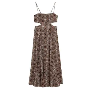 Vestido comprido de senhora com costas abertas Superdry image-0