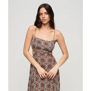 Vestido comprido de senhora com costas abertas Superdry image-2